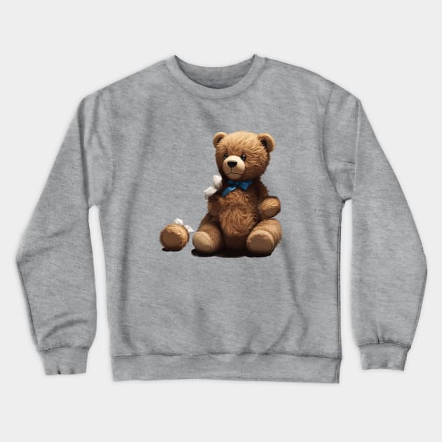 Teddy bear. Bear without a hand palm angels Crewneck Sweatshirt by xlhombat